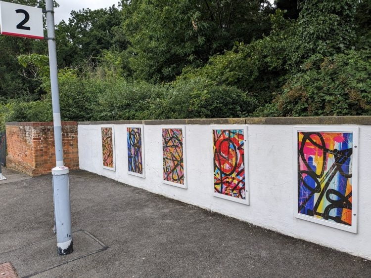 1 Urban Landscapes Ella Johnston at Wivenhoe Station platform 2 wide photo Matthew Linley