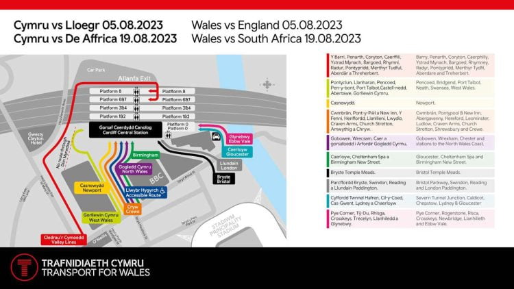 Cardiff Central map August 2023