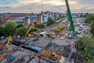 Major railway repairs in Buckinghamshire captured in incredible footage