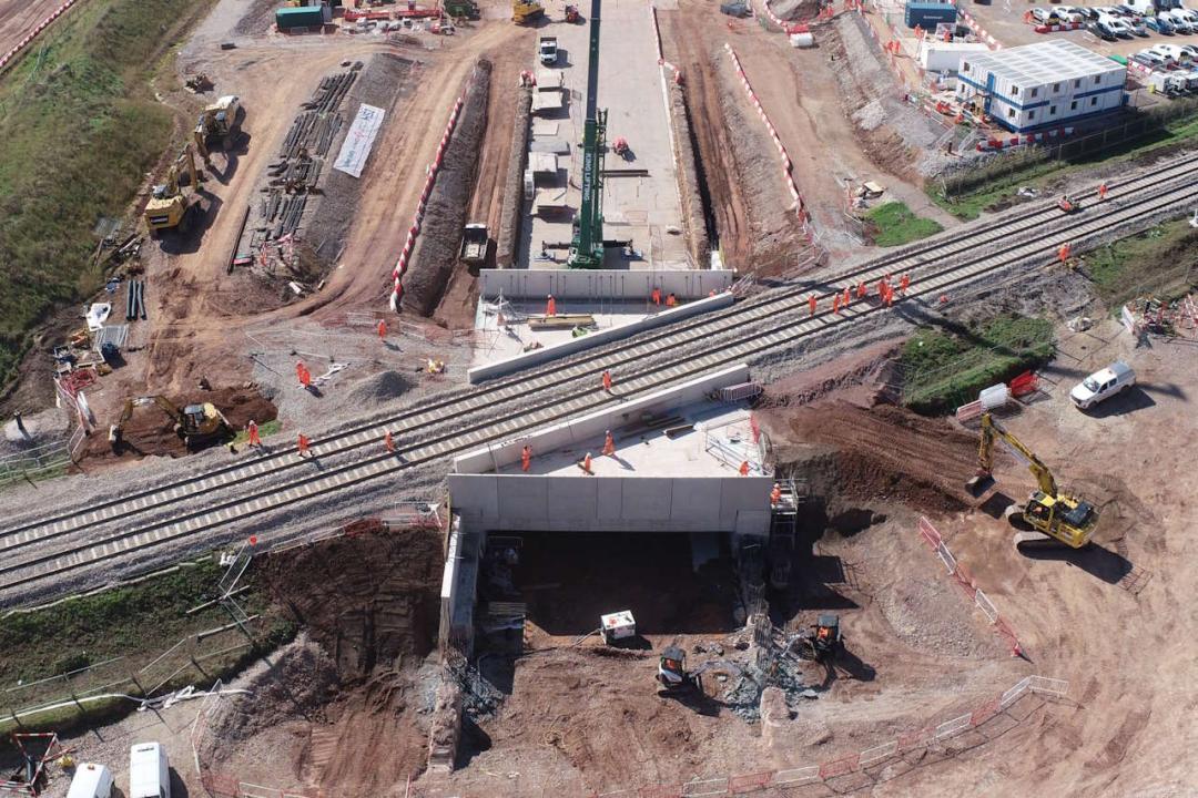 HS2 Streethay bridge under South Staffordshire railway line