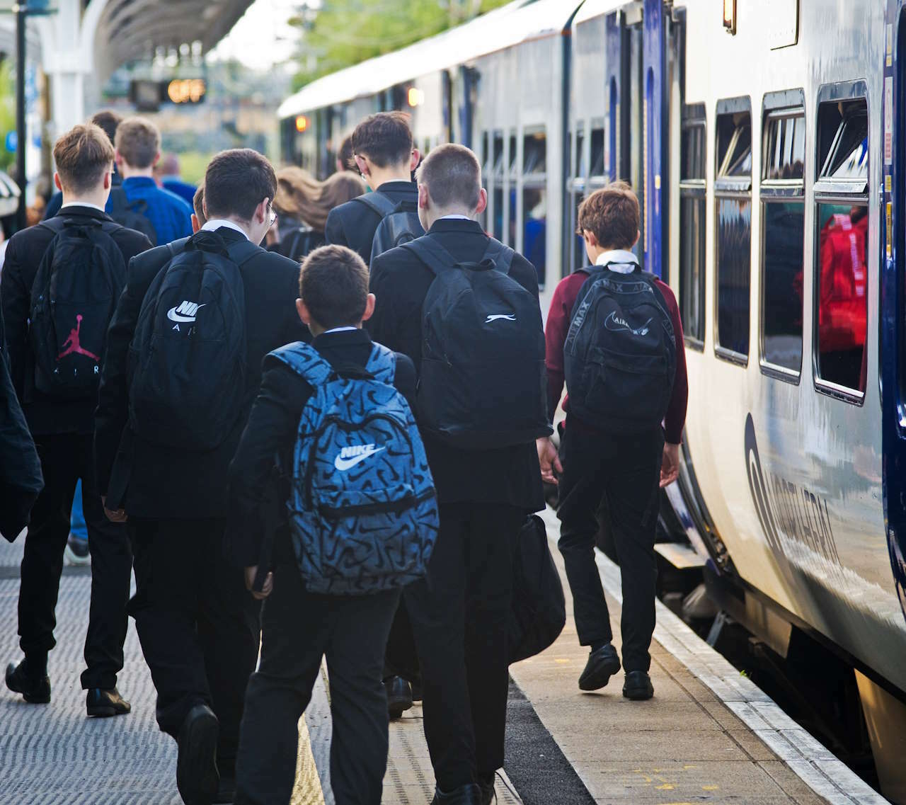 School passengers at Wilmslow