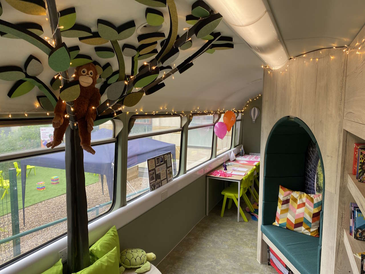 Inside of the retired pacer train at Airedale hospital