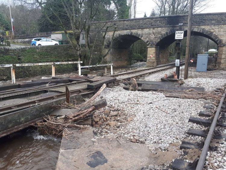 KWVR Bridge 27 after-effect of flooding in 2020