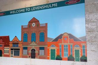 Manchester’s Levenshulme station hosts art depicting local attractions