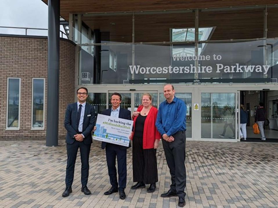 Mid Worcestershire MP, Nigel Huddleston at Worcestershire Parkway station