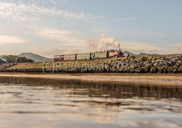 Russell heads across The Cob, Ffestiniog Railway