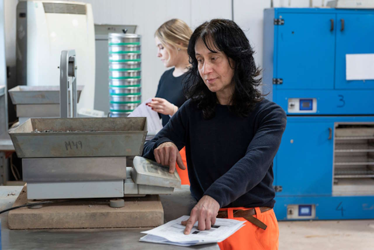 Technicians at work in a BBV materials testing laboratory