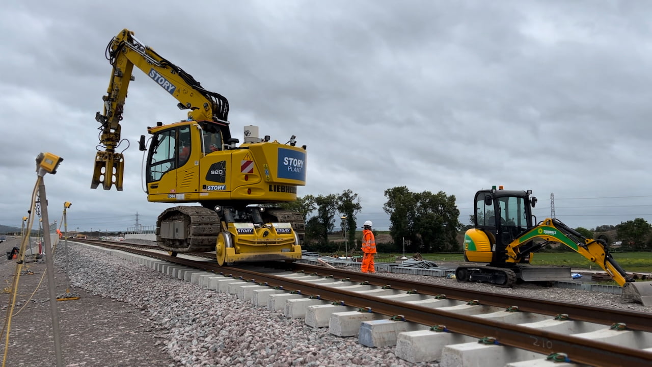 Preparations for Aylesbury's railway for HS2 revealed by aerial footage