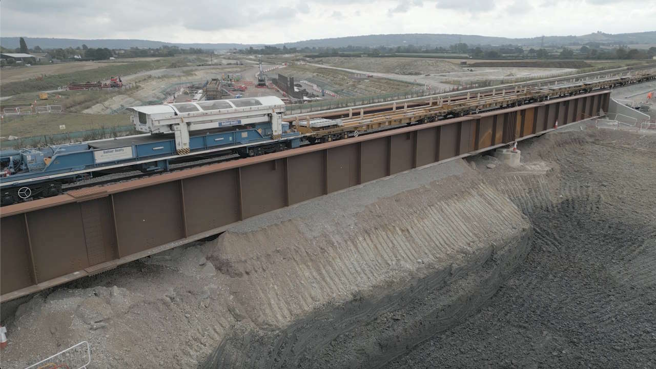 Aylesbury track installation aerial view