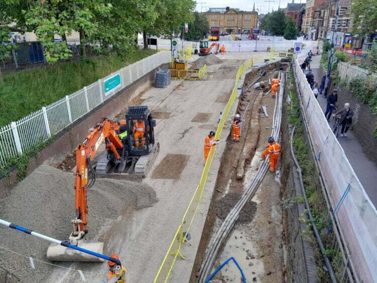 Botley Road works 15 August 02