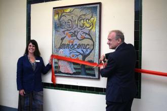 William Blake inspired mosaics unveiled at South West London railway station