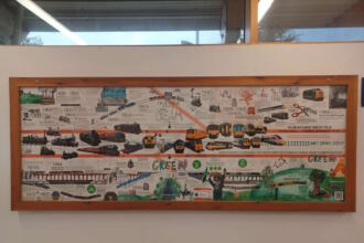 History of rail depicted in artwork on display at Lancashire station