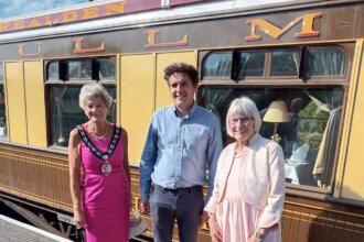 MPs and councillors visit shows support for heritage railway extension