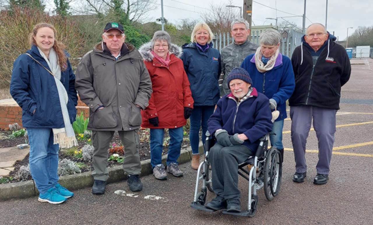 South Woodham Ferrers station adopters with Catherine Gaywood (left), Essex & South Suffolk Community Rail Partnership Officer.