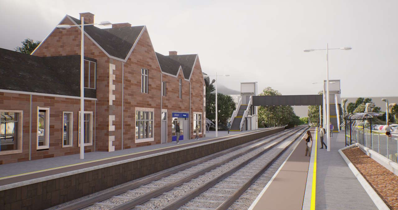 Uddingston railway station, Access for all - Artist impression