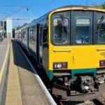 Unit 150137 pictured at Bedford station on a test run on Friday 22 September.