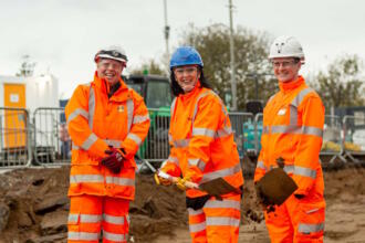 Work begins on rebuilding fire-damaged Troon railway station building