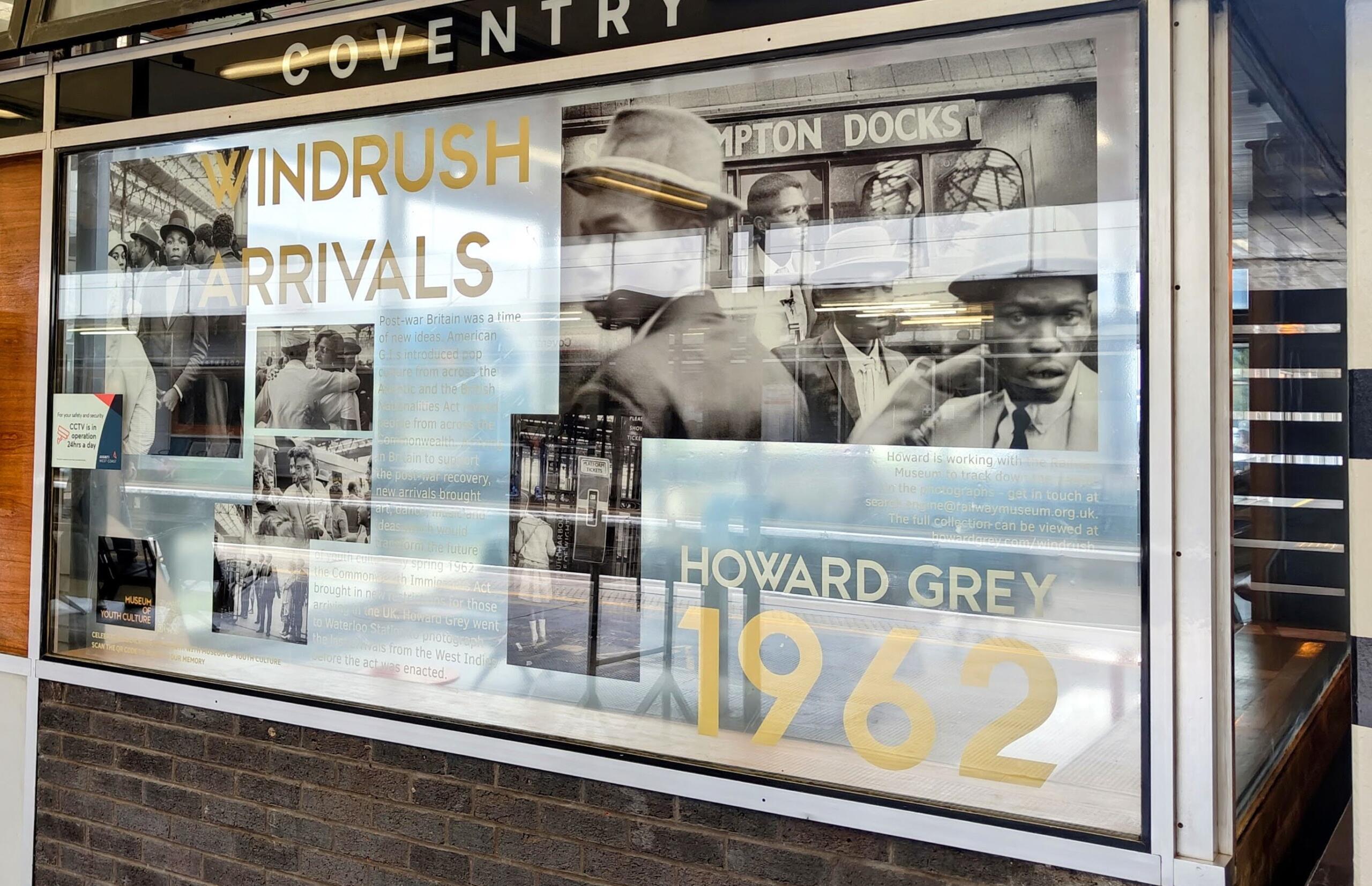 Coventry Station Windrush Display