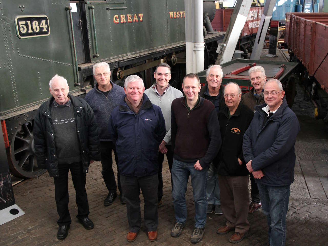 5164 at Barrow Hill in 2021 at handover to EMF Trustees