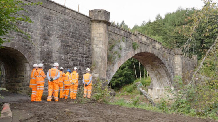 Inver viaduct, Dunkeld,, Highland Main Line - scour protection works complete 2