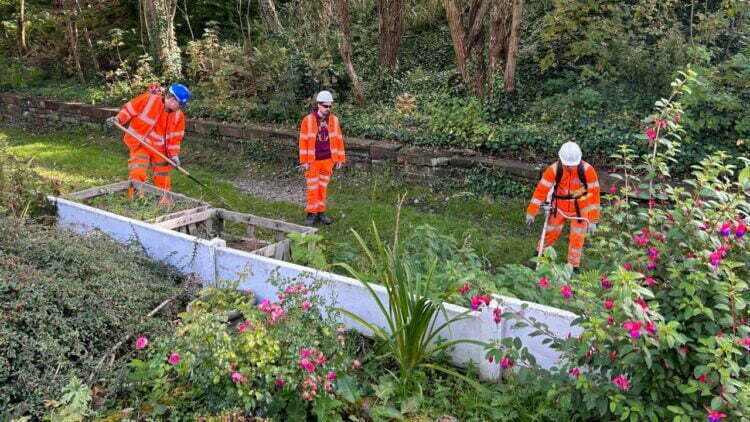 The railway volunteers at Hindley October 2023