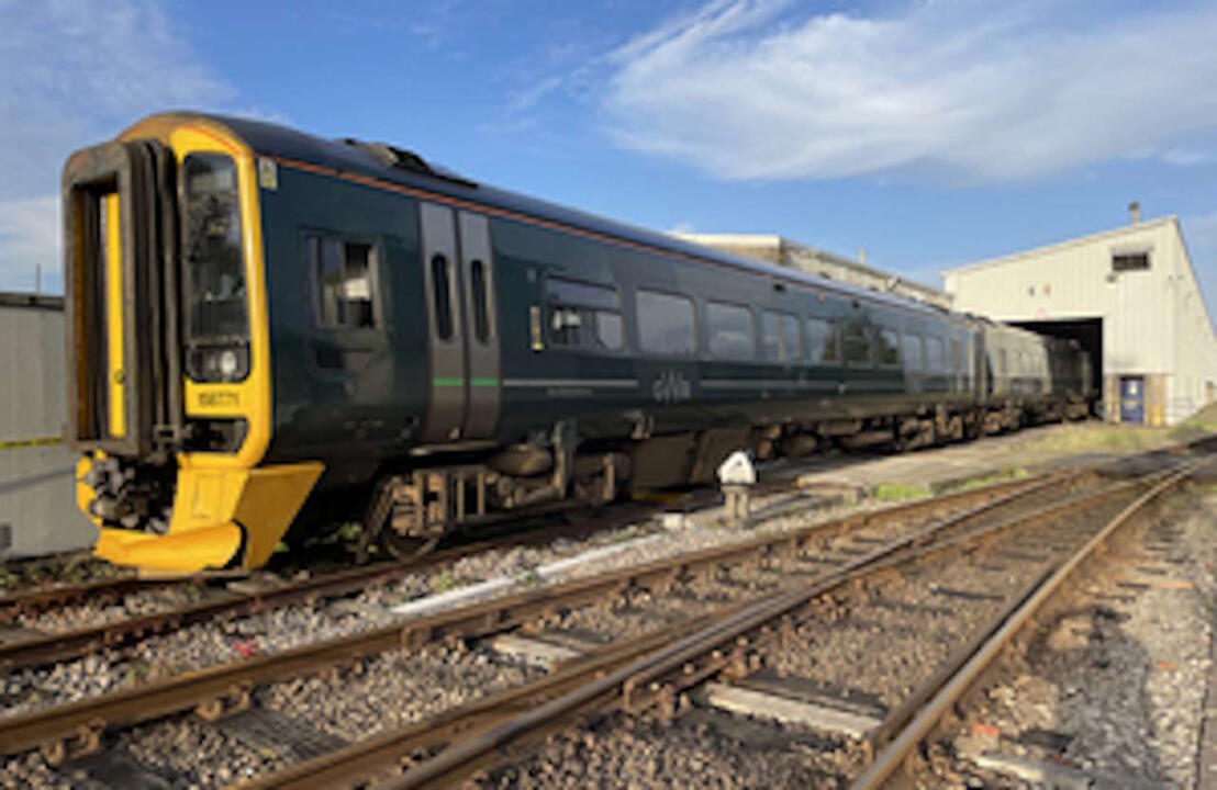 The train stopped following the accident outside the main shed.