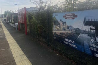 Posters on Lancashire station takes travellers back to the 1950s