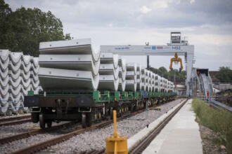 A Million Miles of Lorry Journeys Saved as HS2’s Tunnel Ring Segments are delivered by rail