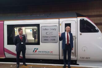 Surprise for former MD as new c2c train pulls into London station