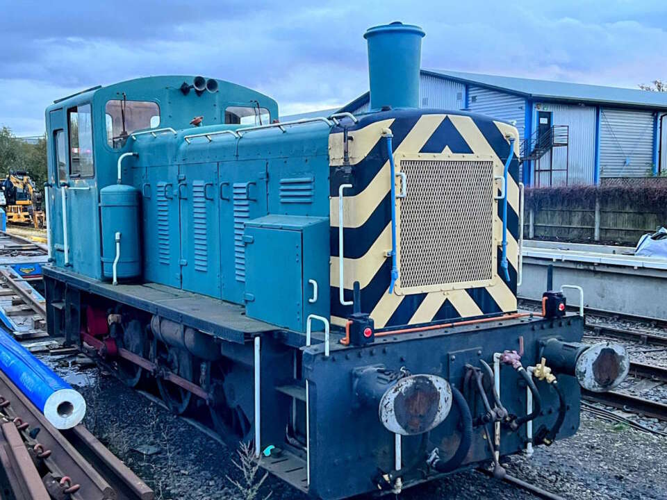 The Class 03 locomotive can be seen here at Dereham having just been off-loaded