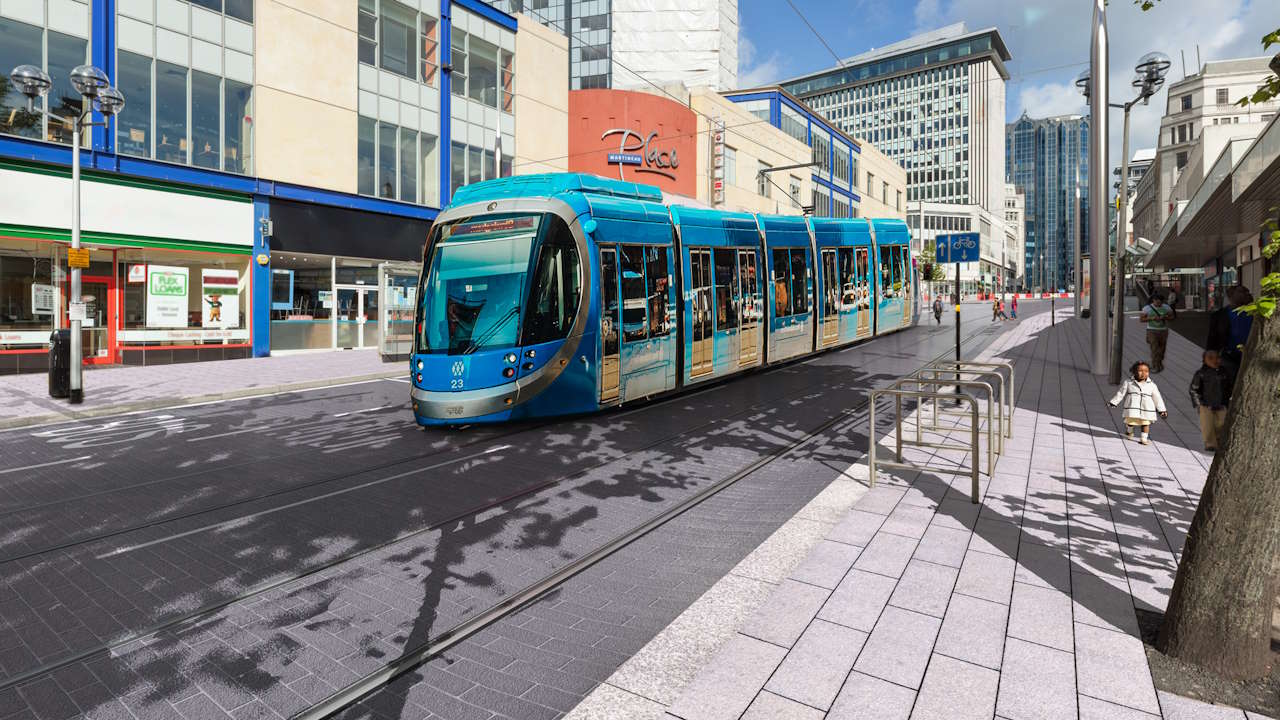 Visualisation of the Metro tram on Lower Bull Street