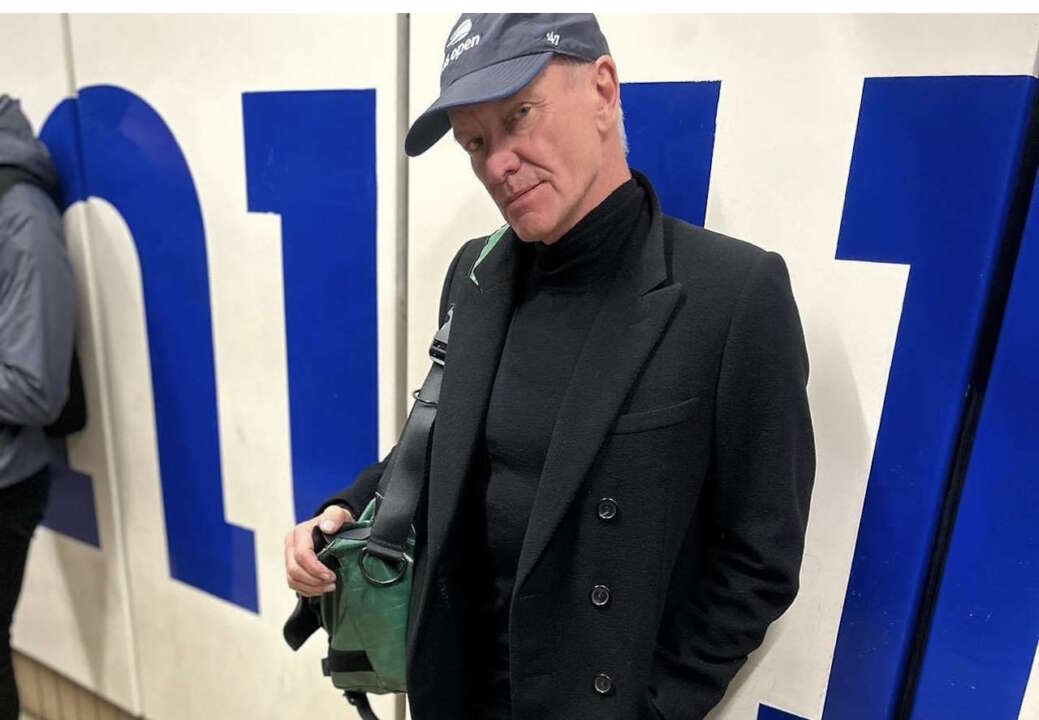 Sting takes a trip on the Tyne and Wear Metro during a visit to the North East