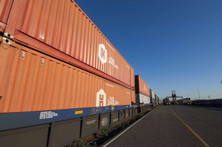 Pacific Rail Services operations at South Tacoma Intermodal Yard, // Credit: BNSF