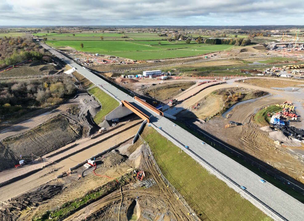 East West Rail overbridge at Calvert