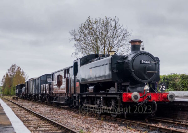 9466 stands at Williton, West Somerset Railway