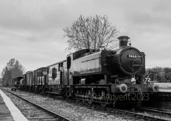 9466 stands at Williton, West Somerset Railway