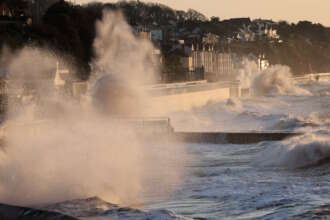 Dawlish sea wall wins top prize while facing Storm Ciarán