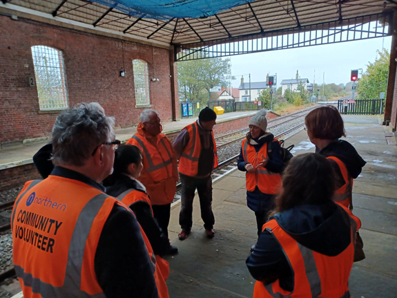 volunteers at Filey station