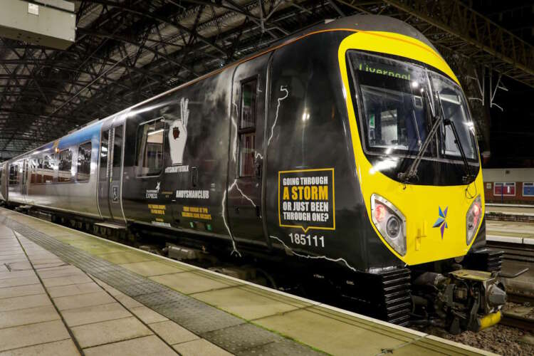 TransPennine Express (TPE) is supporting International Men's Day with a new train wrap in partnership with Andy's Man Club, a men's suicide prevention charity.