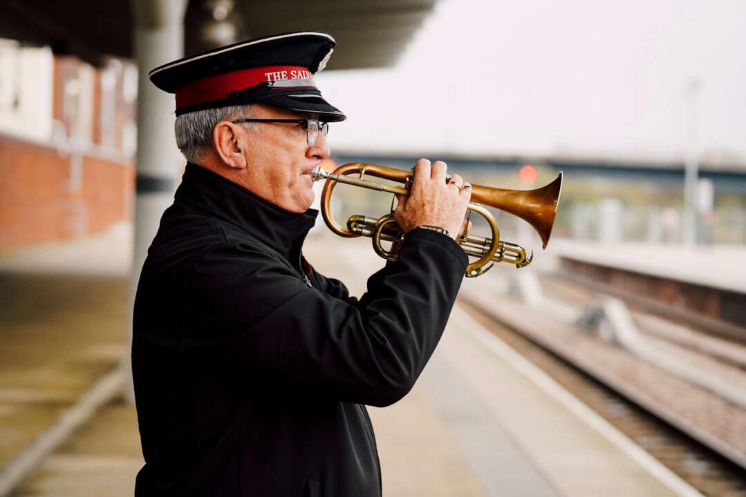 Man playing a trumpet