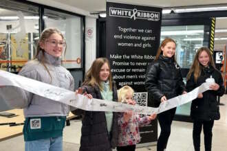 Birmingham Snow Hill turns white to support an end to violence against females