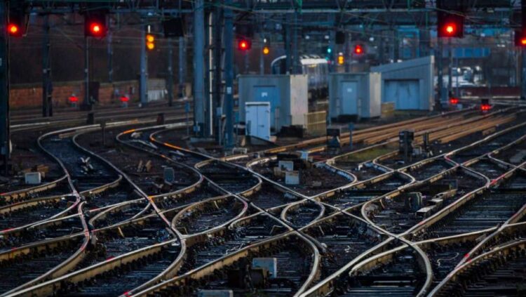 Track at night