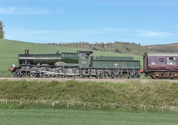 7812 Erlestoke Manor heads towards Watchet, West Somerset Railway