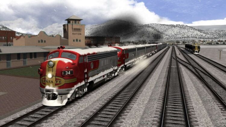 For many, the Santa Fe was nearly synonymous with the magic of the holidays and in AT&SF Scenario Pack 01, you'll be the engineer for a Christmas Eve journey of the magnificent El Capitan streamliner across snow-dressed Raton Pass.