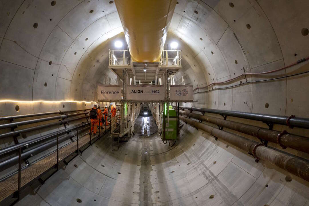 HS2 TBM Florence within the Chiltern tunnel