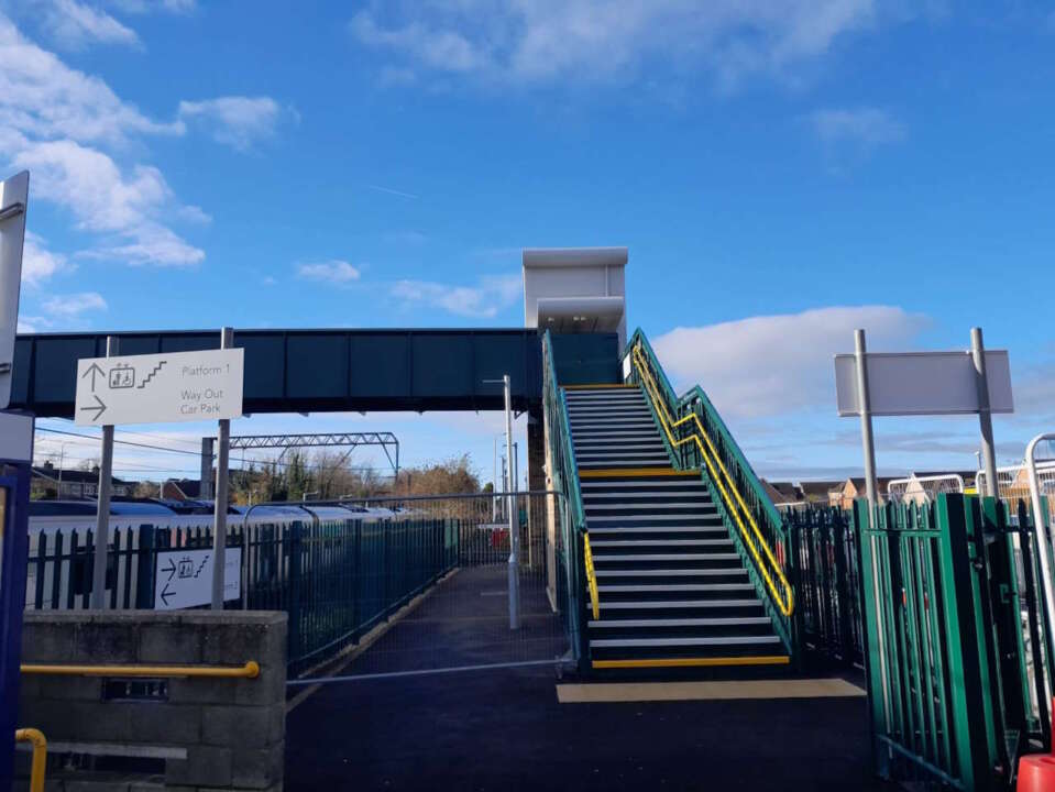 New footbridge opens at Royston station