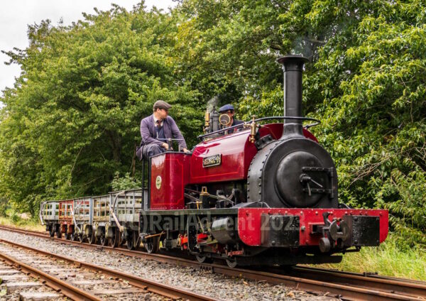 George B with the slate train, Bala Lake Railway