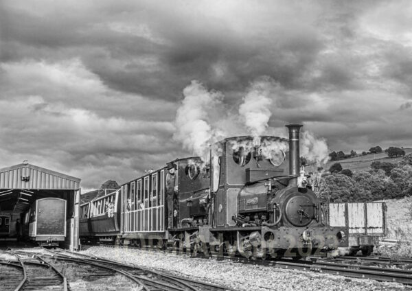 Britomart and Holy War arrive into Llanuwchllyn, Bala Lake Railway