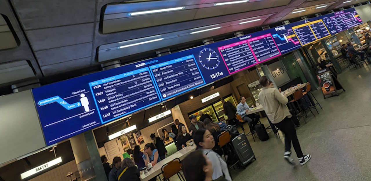 New colour boards at St Pancras International