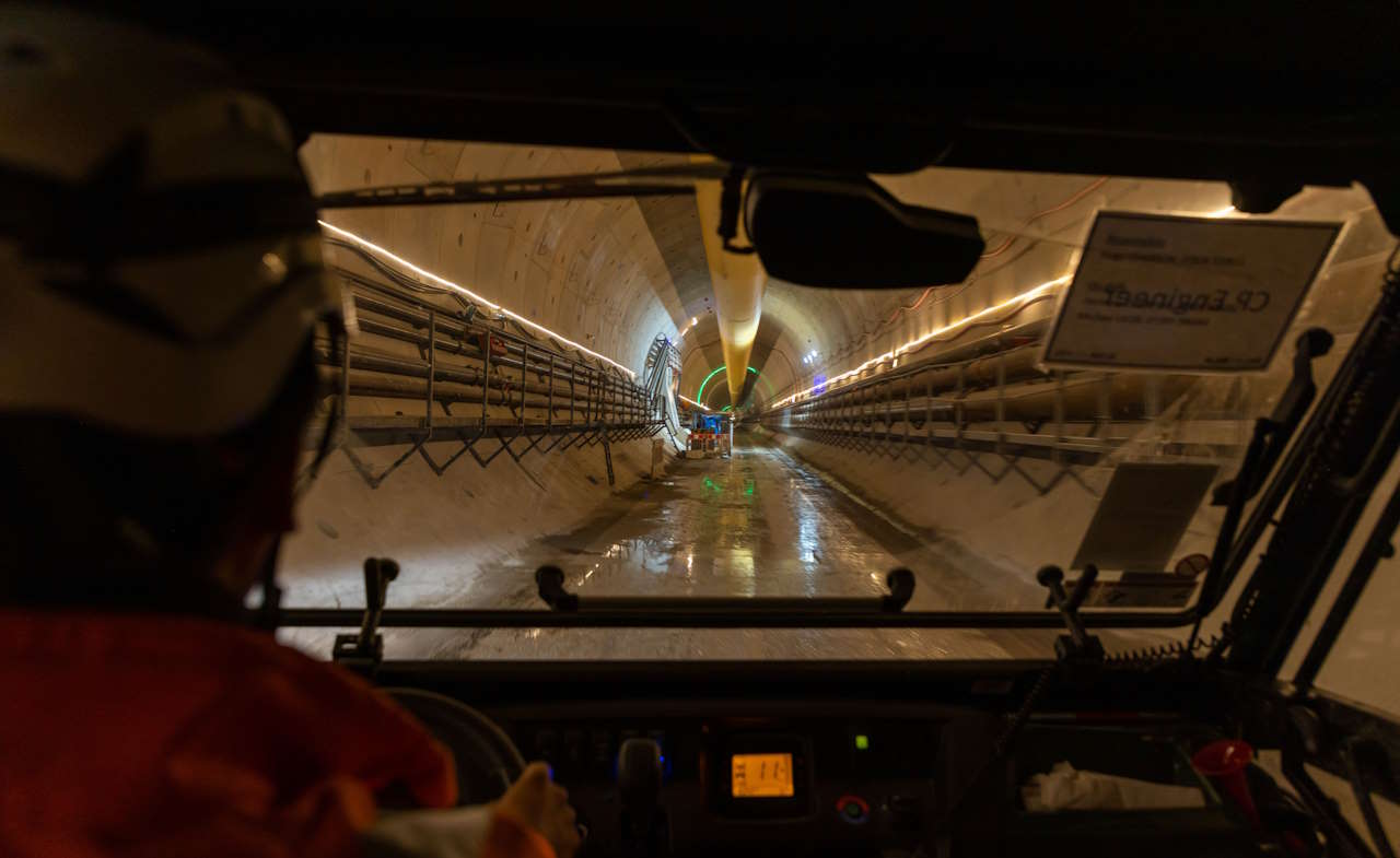 View of the Chiltern Tunnel inside a msv